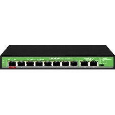 Коммутатор Digma DSP208F-2F-T120 V1, 10×100 Мбит/с, неуправляемый