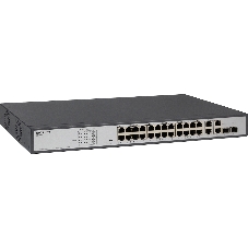 Коммутатор неуправляемый PoE ORIGO Unmanaged Switch 26x1000Base-T (24x1000Base-T PoE), 2xCombo 1000Base-T/SFP, PoE Budget 370W, Long-range PoE up to 250m, 19
