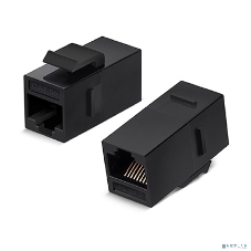 Проходной адаптер (coupler) Cabeus, RJ45(8p8c), keystone, кат. 5е, неэкр., черный