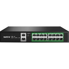 Коммутатор Netis P116GC, 16×1 Гбит/с PoE + 2×1 Гбит/с Uplink, неуправляемый