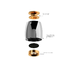Корпус светильника C1143 PSL серебро полированное D100*80*H100mm MR16 GU5.3