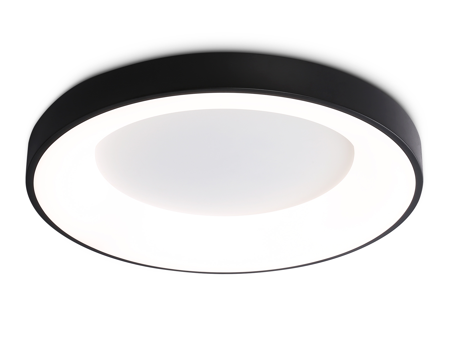 Потолочный светодиодный светильник Ambrella light FZ1403 BK черный IP20 48W 3000K-6500K D500*50 (ПДУ ИК)