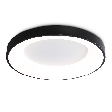 Потолочный светодиодный светильник Ambrella light FZ1403 BK черный IP20 48W 3000K-6500K D500*50 (ПДУ ИК)