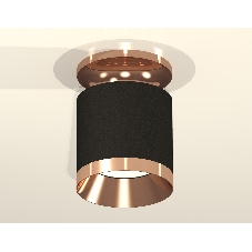 Светильник Ambrella Light XS7402121 SBK/PPG черный песок/золото розовое полированное MR16 GU5.3 (N7930, C7402, N7035)