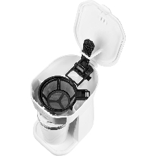 Кофеварка капельная Kitfort КТ-7411 белый/нержавеющая сталь, исп. кофе - молотый, 0.4 л, 450 Вт