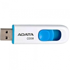 Флешка USB ADATA C008 (AC008-32G-RWE), 32Gb, USB 2.0, R/W 15/5, белый/синий