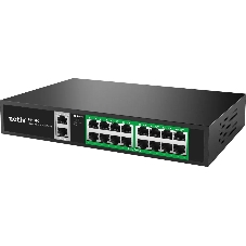 Коммутатор Netis P116GC, 16×1 Гбит/с PoE + 2×1 Гбит/с Uplink, неуправляемый