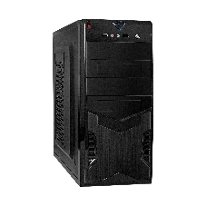 Компьютерный корпус Miditower ExeGate CP-604-UNS350 (ATX, БП UNS350 с вент. 12см, 2*USB, аудио, черный)