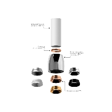 Корпус светильника C1143 PSL серебро полированное D100*80*H100mm MR16 GU5.3