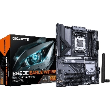 Материнская плата Gigabyte B650E EAGLE WIFI6E, AM5, AMD B650E, 4xDDR5, 4xSATA, 3xM.2, 1xPCIe 5.0 x16, 1xPCIe 4.0 x4, 2xPCIe 3.0 x1, 1xHDMI, 1xDP, 1x2.5Gb LAN, Wi-Fi 6E, Bluetooth 5.3, 1xUSB-C 5Gbps, 2xUSB-A 10Gbps, 2xUSB-A 5Gbps, 4xUSB-A 2.0, 1xPS/2, 3x3.5 мм, 7.1, ATX