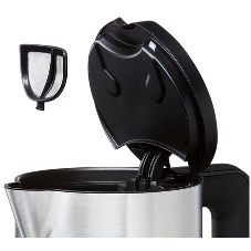 Чайник электрический Bosch TWK8613 1.5 л, 2400 Вт, черный/серебристый (корпус: нержавеющая сталь)