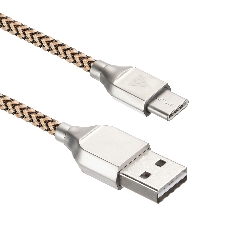 Кабель USB ACD-Titan Type-C ~ USB-A Нейлон, 1м, желто-черный