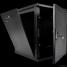Шкаф телекоммуникационный ЦМО настенный разборный 15U (600 x 520) съемные стенки, дверь металл, черный (ШРН-М-15.500.1-9005)