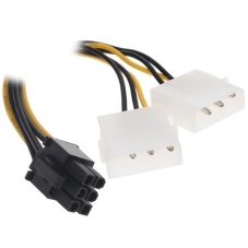Разветвитель питания Cablexpert CC-PSU-SATA, SATA->PCI-Express 6pin, для подключения в/к PCI-Е (6pin) к б/п ATX