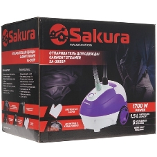 Отпариватель Sakura SA-3900P белый/фиолетовый, 1700 Вт, 30 г/мин, 1500 мл