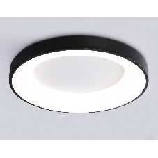 Потолочный светодиодный светильник Ambrella light FZ1403 BK черный IP20 48W 3000K-6500K D500*50 (ПДУ ИК)