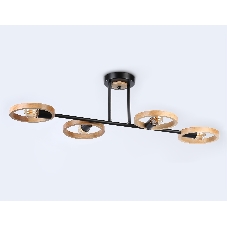 Светильник Ambrella light TR8248/4 BK/LWD черный/светлое дерево E27/4 max 40W 840*360*220
