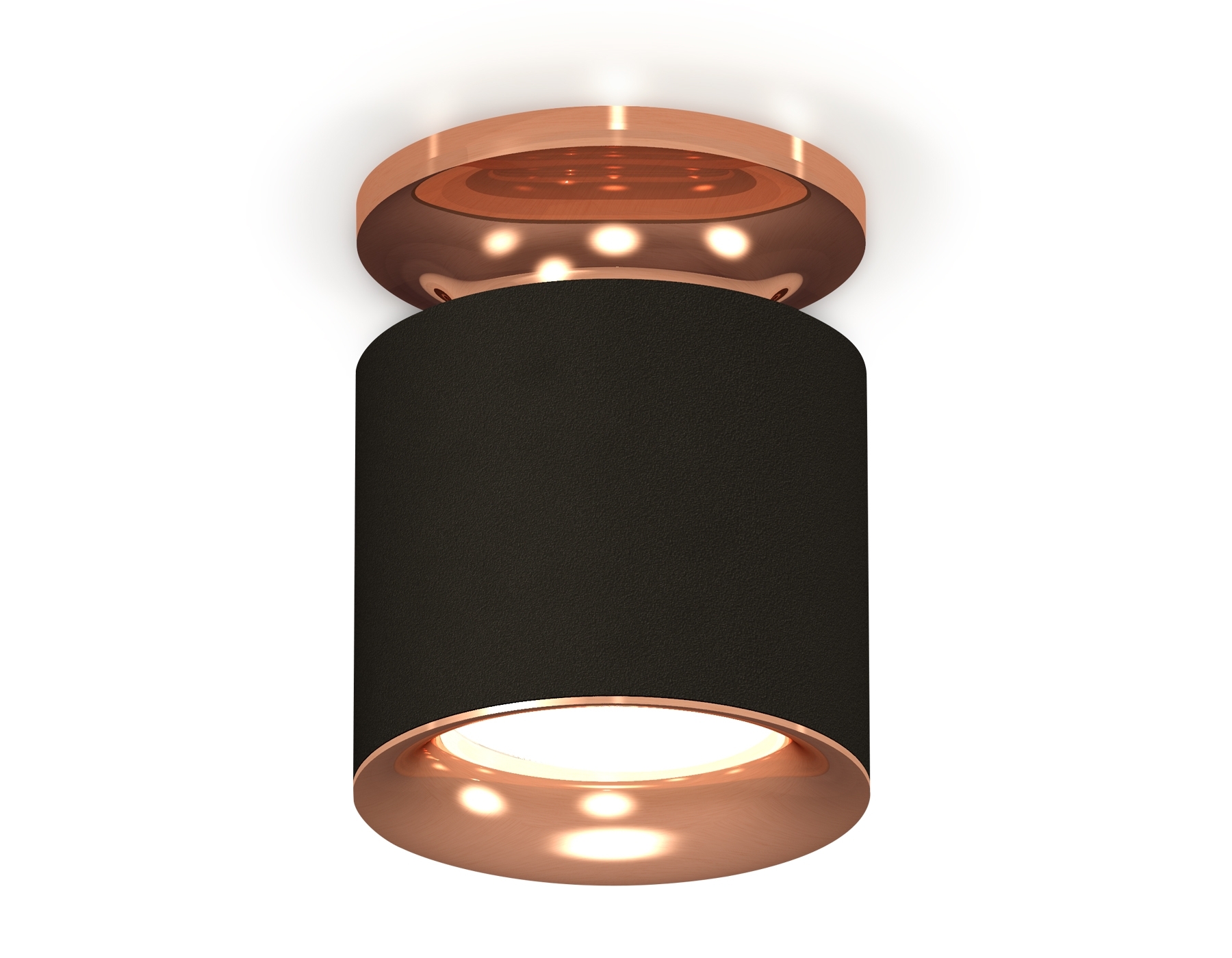 Светильник Ambrella Light XS7402122 SBK/PPG черный песок/золото розовое полированное MR16 GU5.3 (N7930, C7402, N7015)