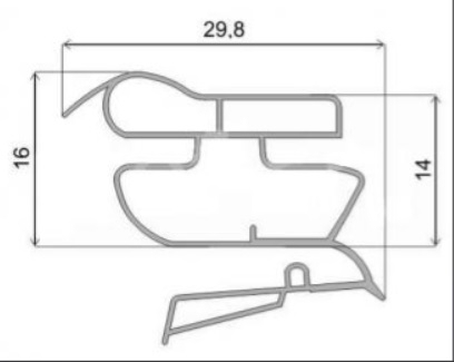 Уплотнитель двери для холодильника Indesit, Ariston, Hotpoint, Stinol C00854017