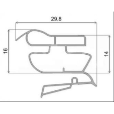 Уплотнитель двери для холодильника Indesit, Ariston, Hotpoint, Stinol C00854017