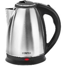 Чайник электрический Centek CT-0035 серебристый, 1.5 л, 2000 Вт, скрытый нагревательный элемент