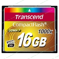Флеш карта Transcend Ultimate TS16GCF1000/CF (Compact Flash)/16 ГБ/UDMA 7, VPG 65/160 МБ/с