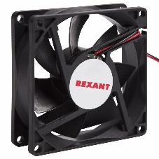 Вентилятор для корпуса Rexant RX 8025MS 24VDC черный, 80 мм, 2600 об/мин, 30 дБ, 2 pin