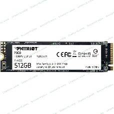 Накопитель SSD Patriot P300, 512Gb, PCIe 3.0 x4, M.2 2280, NVMe, R/W 1700/1200