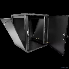 Шкаф телекоммуникационный ЦМО настенный разборный 15U (600 x 520) съемные стенки, дверь металл, черный (ШРН-М-15.500.1-9005)