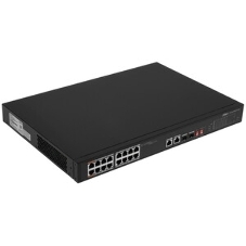 Коммутатор Dahua DH-S3218-16ET-135, 16×100 Мбит/с + 2×1 Гбит/с Combo, неуправляемый