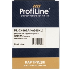 Картридж струйный ProfiLine PL-C4906A №940XL для принтеров HP Officejet Pro 8000/8500 Black пигмент