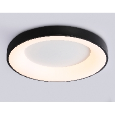 Потолочный светодиодный светильник Ambrella light FZ1403 BK черный IP20 48W 3000K-6500K D500*50 (ПДУ ИК)