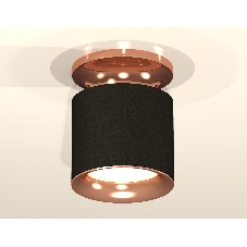 Светильник Ambrella Light XS7402122 SBK/PPG черный песок/золото розовое полированное MR16 GU5.3 (N7930, C7402, N7015)
