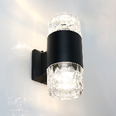 Фасадный светильник General GWL-2MR16-GU10-R-IP65 Черный Фрозен
