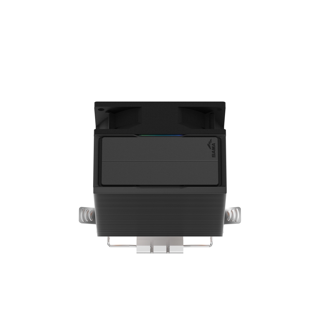 Кулер для процессора SAMA CPU Cooler SAMA X20 (110W, 4-pin PWM, 123mm, 2x6mm, RGB, 1x92mm, 54.6CFM, 31.2dBA, 2700RPM, S: 1851/1700/1200/115X, AM5/AM4, silver)