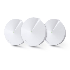 Маршрутизатор TP-Link TP-Link DECO M5(3-PACK) AC1300 Домашняя Wi-Fi система, чипсет Qualcomm, два диапазона (Dual-Band), поддержка стандартов 802.11ac/a/b/g/n, 717 МГц четырехъядерный процессор, Bluetooth 4.2, 2 гигабитных порта Ethernet, 1 порт USB Type-C, 4 встроенные антенны, 256QAM, MU-MIMO, HomeCare
