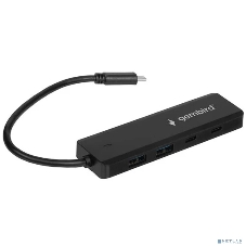 Разветвитель USB3.1 Gembird UHB-C425, 2xUSB, 2xType-C, с доп.питанием (порт Type-C), кабель Type-C 19см