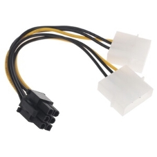 Разветвитель питания Cablexpert CC-PSU-SATA, SATA->PCI-Express 6pin, для подключения в/к PCI-Е (6pin) к б/п ATX