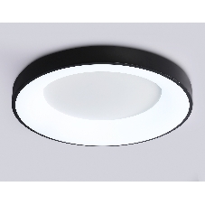 Потолочный светодиодный светильник Ambrella light FZ1403 BK черный IP20 48W 3000K-6500K D500*50 (ПДУ ИК)