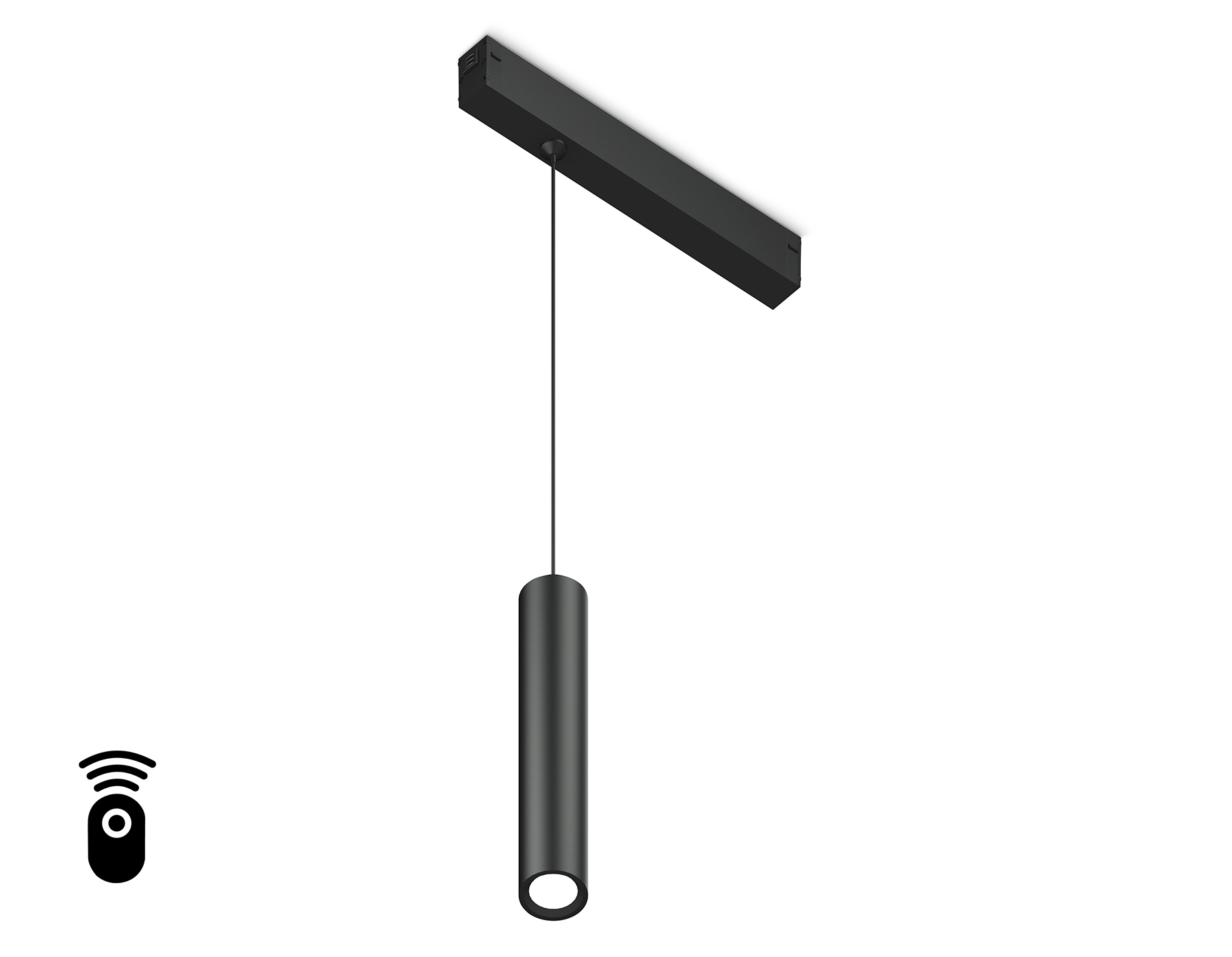 Управляемый светодиодный светильник для шинопровода Magnetic Ambrella light GL1432 BK черный IP20 10W 3000K-6400K 220V 24° D35*240 H1500 (Без ПДУ)