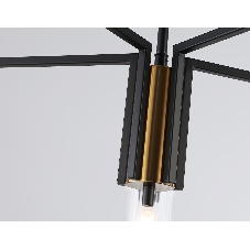 Люстра Ambrella light LH56113/5 BK/BS/CL черный/латунь/прозрачный E14*5 max 40W D605*350