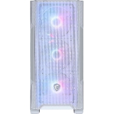 Компьютерный корпус MSI MAG FORGE M100R WHITE Mini-Tower, MATX, 1xUSB 3.0, 2xUSB 2.0, 4x120мм ARGb Fan, ARGb Control Board, Tempered Glass Window, Brown Box (932220)
