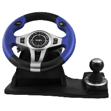Руль черный SVEN GC-W600 (виброотдача, педали, джойстик, 12 кн., USB)