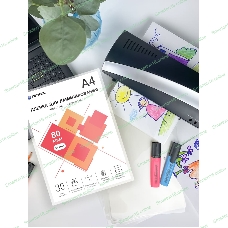 Пленка для ламинирования ГЕЛЕОС, А4, 80 мкм 30 шт./Пленка для ламинирования A4, 216х303 (80 мкм) глянцевая 30 шт