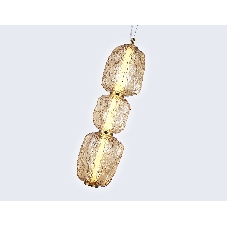 Подвесной светодиодный светильник Ambrella light LH30102 SB/TI бронза/янтарь 23W 3000K 140*140*1760