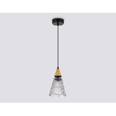 Светильник Ambrella light LH58111 BK/LW/SM черный/светлое дерево/дымчатый E14 max 40W D110*1500