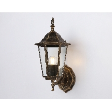 Уличный настенный светильник Ambrella light ST2012 GD/BK/CL золото/черный/прозрачный IP54 E27 max 40W 360*150*210