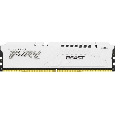 Оперативная память Kingston Fury Beast, DDR5, 16Gb (1x16GB), 5600MHz, CL40, DIMM, радиатор, белый