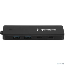 Разветвитель USB3.1 Gembird UHB-C425, 2xUSB, 2xType-C, с доп.питанием (порт Type-C), кабель Type-C 19см