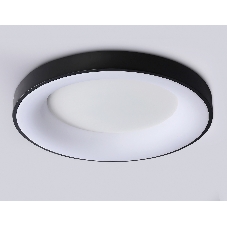 Потолочный светодиодный светильник Ambrella light FZ1403 BK черный IP20 48W 3000K-6500K D500*50 (ПДУ ИК)